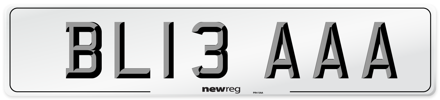 BL13 AAA Number Plate from New Reg